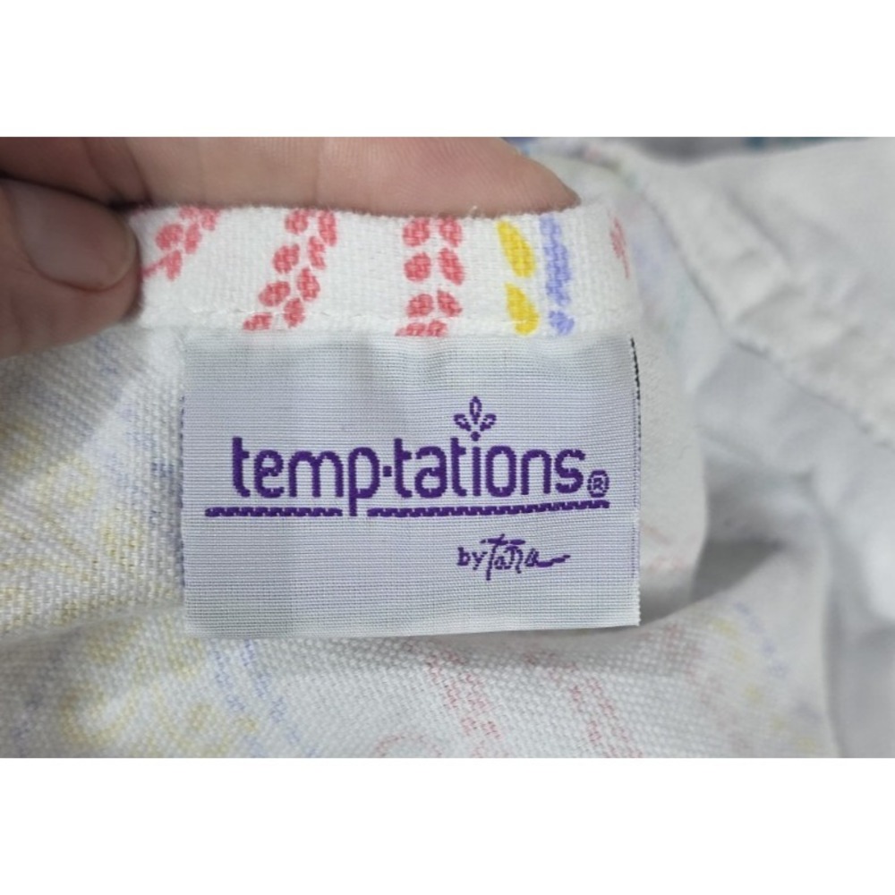 Temp-tations Apron Purple Butterfly Floral Full Length Removable Towe - Picture 6 of 7